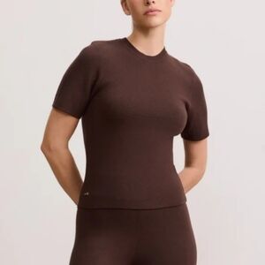 Lune Active Olly Regular Short Sleeve Tee Size Medium In Chocolate Brown